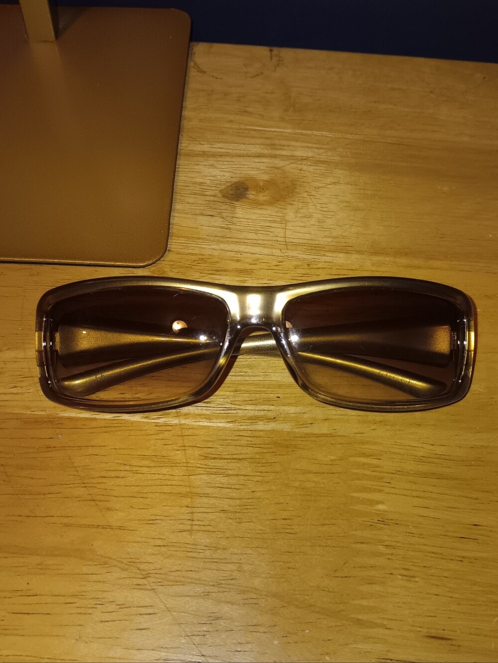 Gucci GG Rare Vintage Single G Gokd Sunglasses